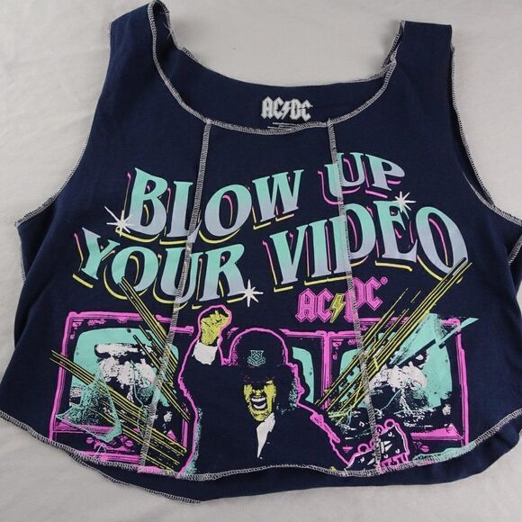 AC / DC Blow up Your Video Women Crop Top Size L - Picture 5 of 9